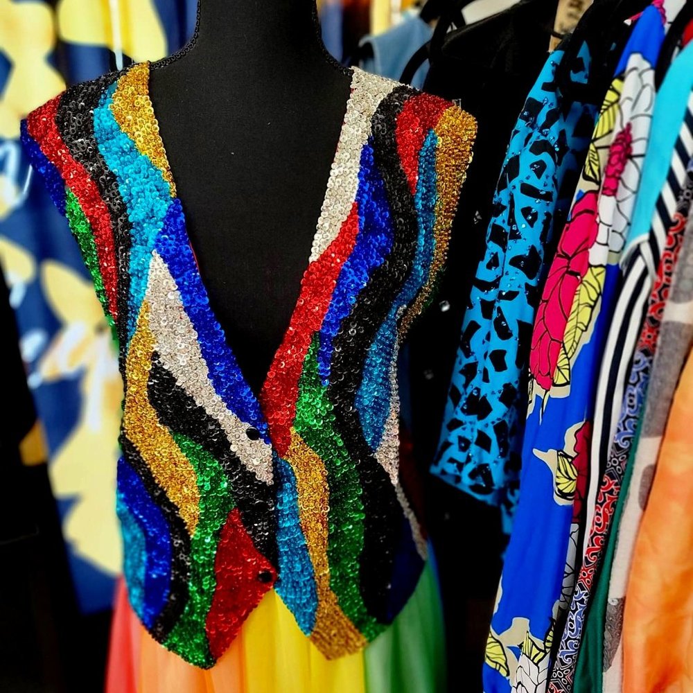 Multicolor Sequin Vest